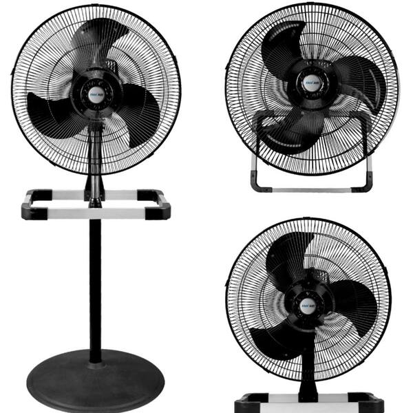 FANFAIR 18 in. 3-in-1 Industrial Fan in Black with High Velocity