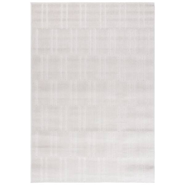 SAFAVIEH Stella Ivory 4 ft. x 6 ft. Solid Lines Area Rug