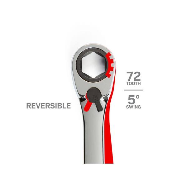 1/4 in. to 1 in. Reversible Ratcheting Combination Wrench Set Keeper (13-Piece)