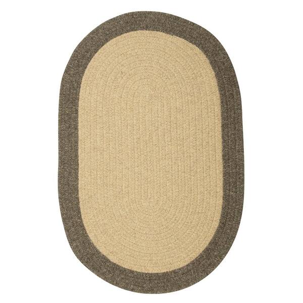 Home Decorators Collection North Beige 2 ft. x 4 ft. Oval Braided Area Rug