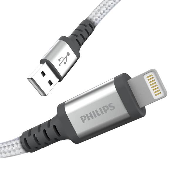 Philips 3 ft. Braided USB to Lightning Elite Premium Charging Cable