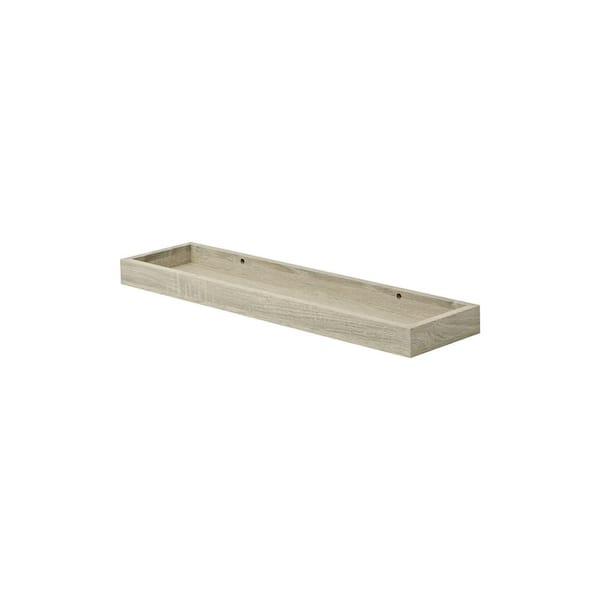 Dolle loggia 23.6 in. x 5.9 in. x 1.6 in. Oak Vintage Decorative Wall Shelf with Brackets