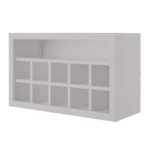 Avondale 30 in. W x 12 in. D x 18 in. H Ready to Assemble Plywood Shaker Wall Flex Kitchen Cabinet in Dove Gray