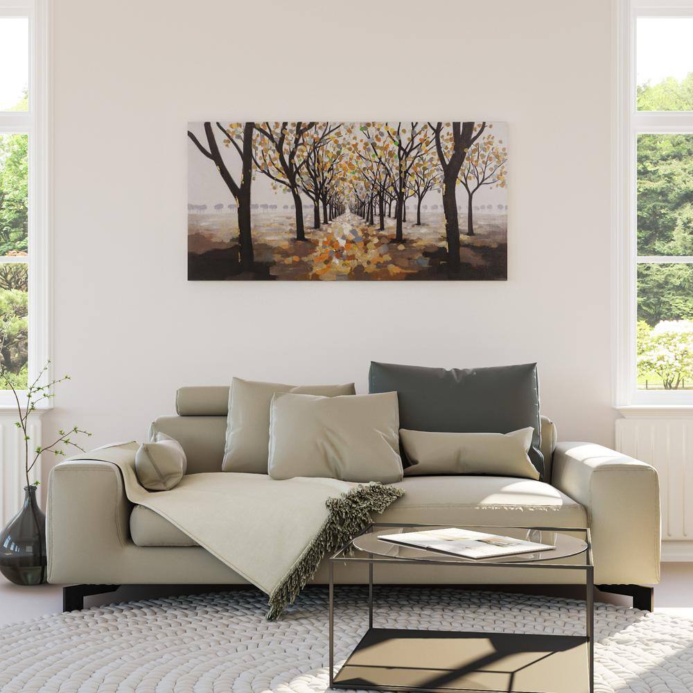 Autumn Pathway Acrylic Landscape on Canvas Artwork