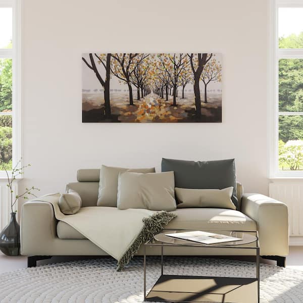 27.5 in. x 55.25 in. "Pathway" Hand Painted Contemporary Artwork