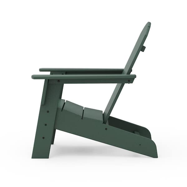POLYWOOD Seabrook Adirondack Chair in Green OSA20-GR - The Home Depot