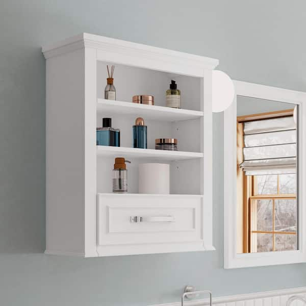 Medicine Cabinet for Bathroom Wall Mounted Wooden Bathroom Storage