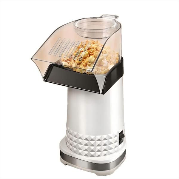 4.5 qt. Plastic Hot Air Popcorn Popper Maker with Measuring Cup and Melts Butter for Family Movie Nights and Parties