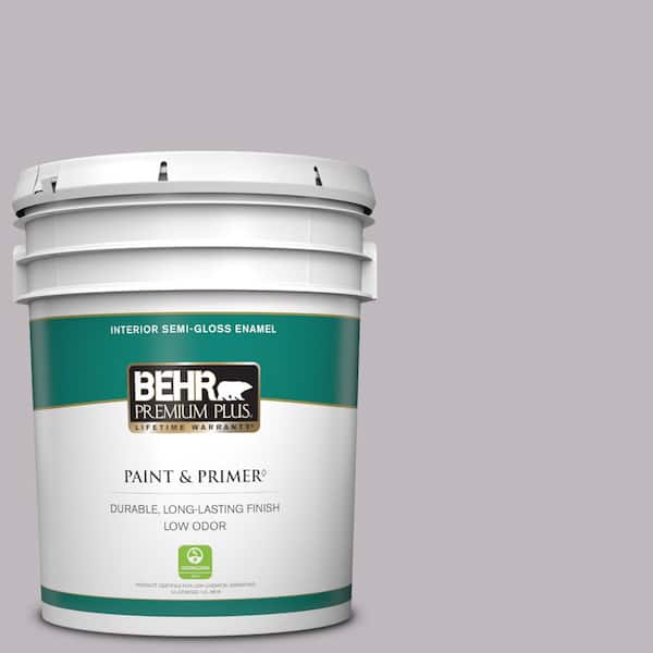 BEHR PREMIUM PLUS 5 gal. #N570-2 Standing Ovation Semi-Gloss Enamel Low Odor Interior Paint & Primer