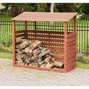 5 ft. x 2 ft. x 5 ft. Solid Wood Firewood Storage Shed