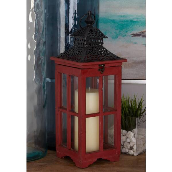 red porch lanterns