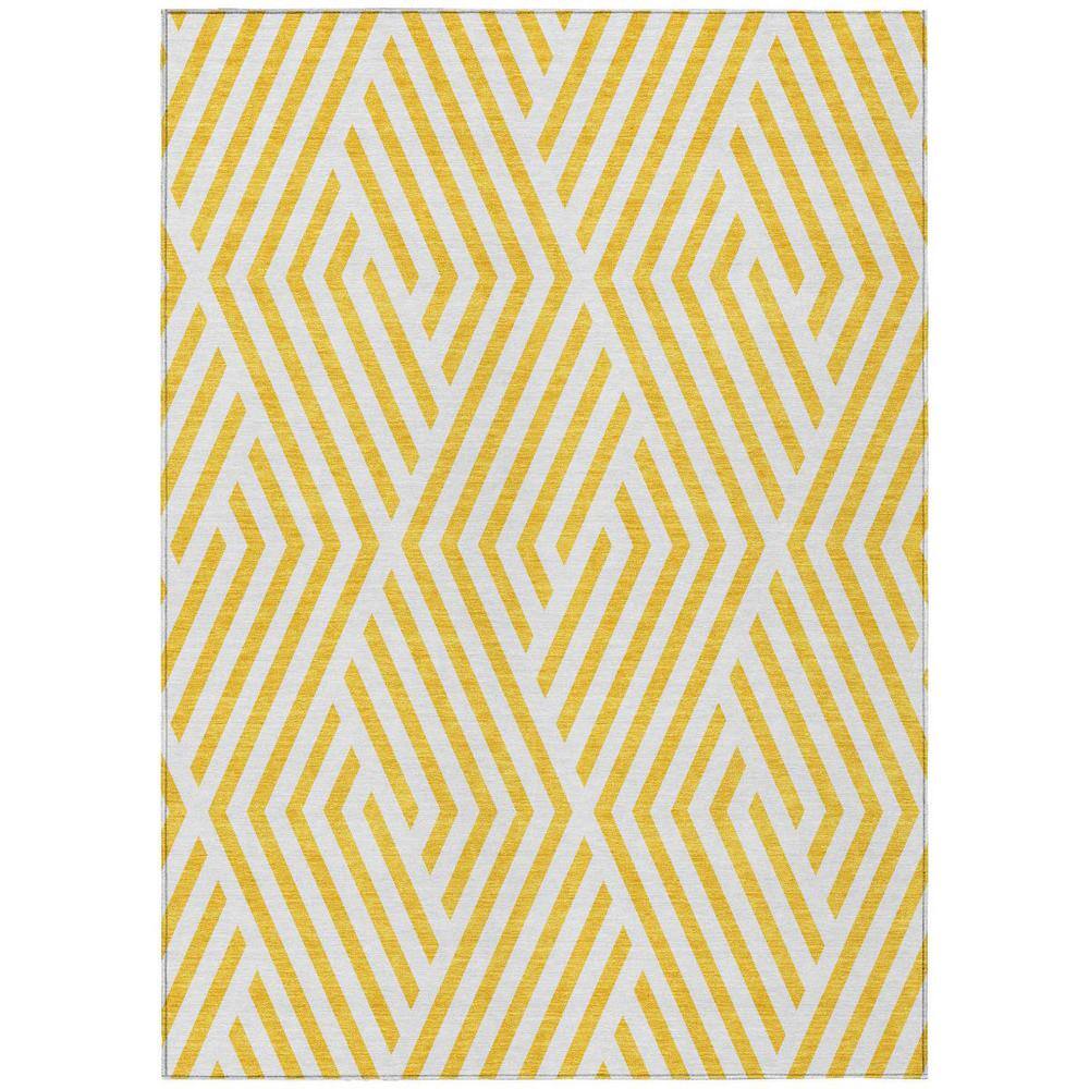 Gold and White 9 ft. x 12 ft. Woven Geometric Rectangle Indoor/Outdoor Area Rug price history on PriceWatchPro