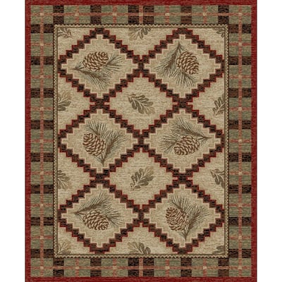 Multicolored 5 x 8 Mayberry Rugs Orbit contemporary Area Rug 