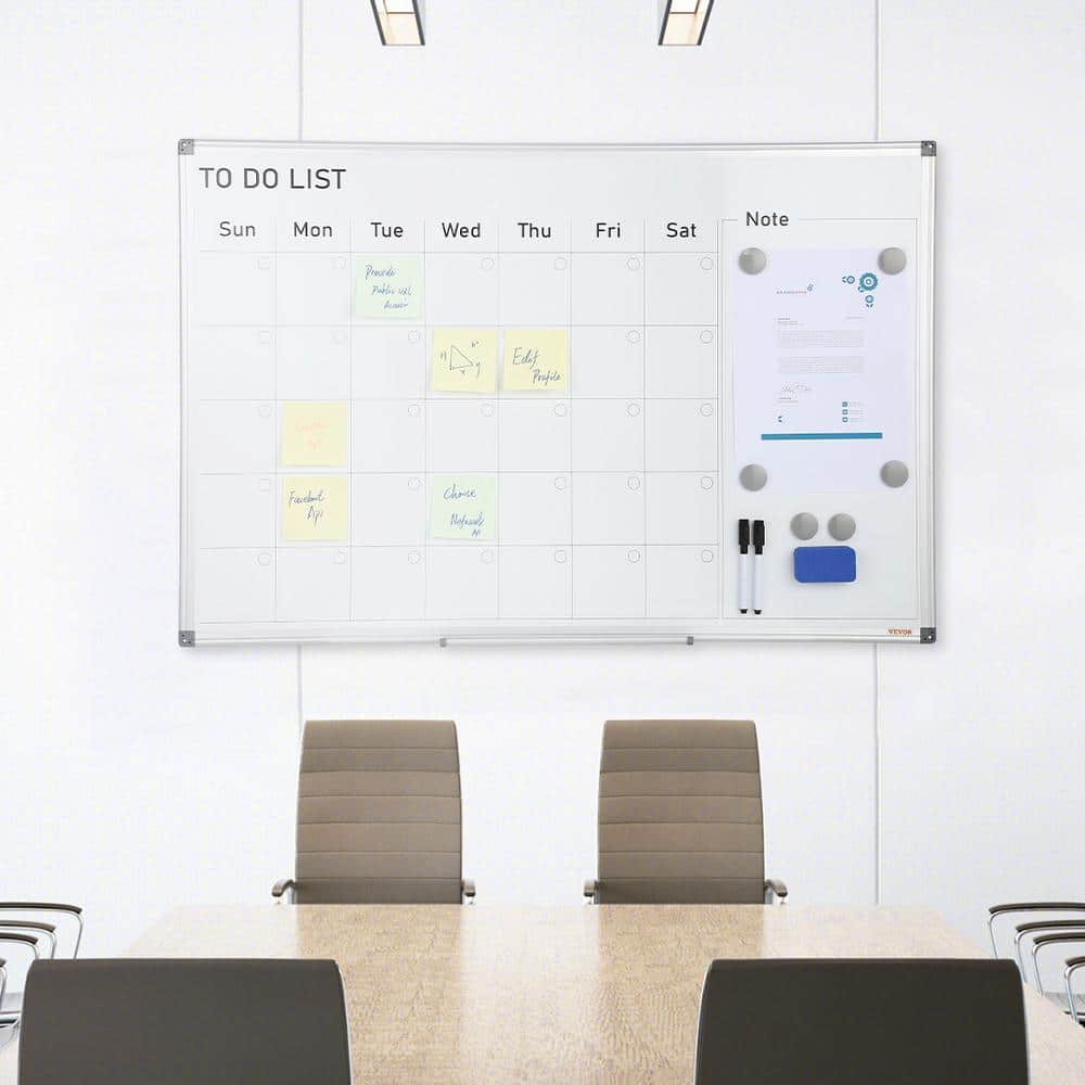 VEVOR 36" x 24" Magnetic Dry Erase Calendar Whiteboard