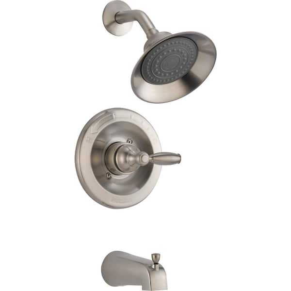 Peerless Single-Handle 1-Spray Tub and Shower Faucet in Brushed Nickel (Valve Included)