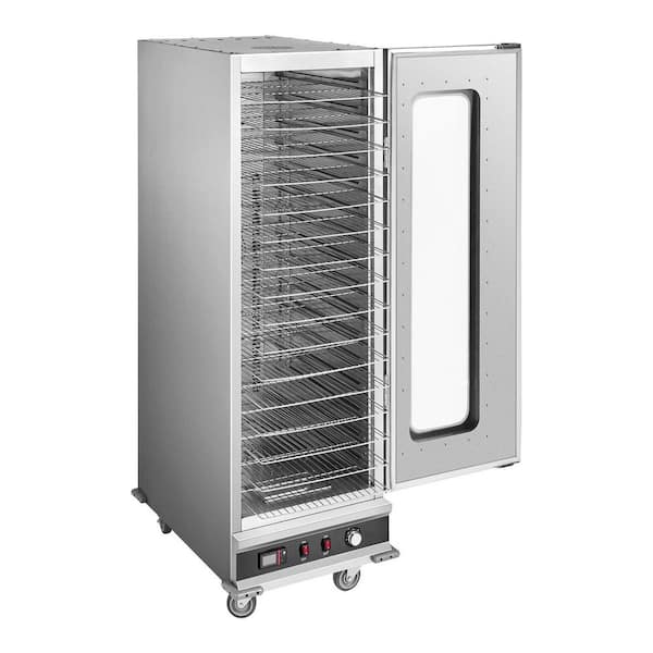 SVOPES Hot Box Food Warmer, 16-Tier Large with Water Tray, Glass Single-Door, Adjustable Shelves, Stainless Steel Buffet Server