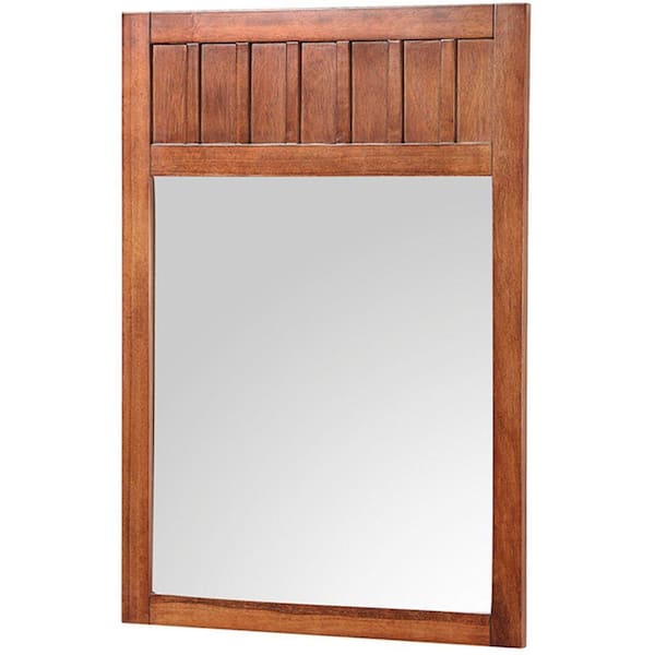 Home Decorators Collection Knoxville 24 in. W x 34 in. H Framed Mirror in Nutmeg