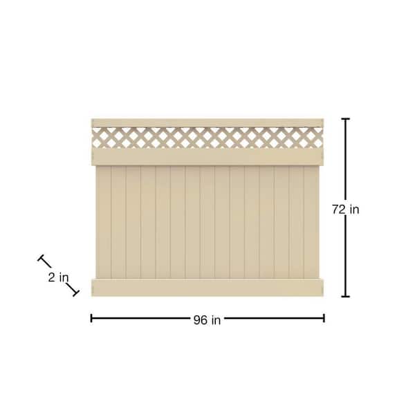 6 ft. x 6 ft. Wicker Lattice Vinyl Top Fence Panel 6 ft. x 6 ft. Wicker Lattice Vinyl Top Fence Panel