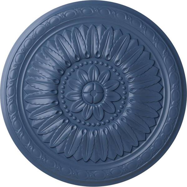 Ekena Millwork 24" x 1-5/8" Temple Urethane Ceiling Medallion (Fits Canopies upto 9-1/4"), Hand-Painted Americana