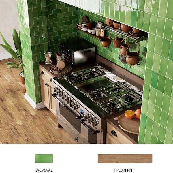 Viva Aloe 3 in. x 6 in. Ceramic Wall Tile (4.16 sq. ft. /Case)