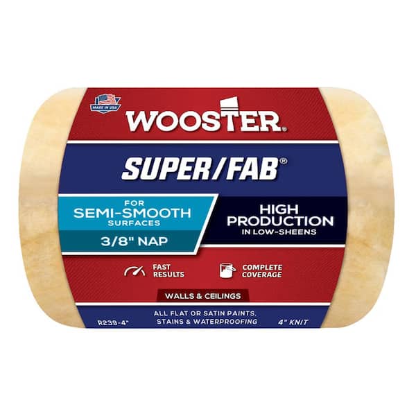 Wooster 4 in. x 3/8 in. Super/Fab High-Density Knit Roller Cover