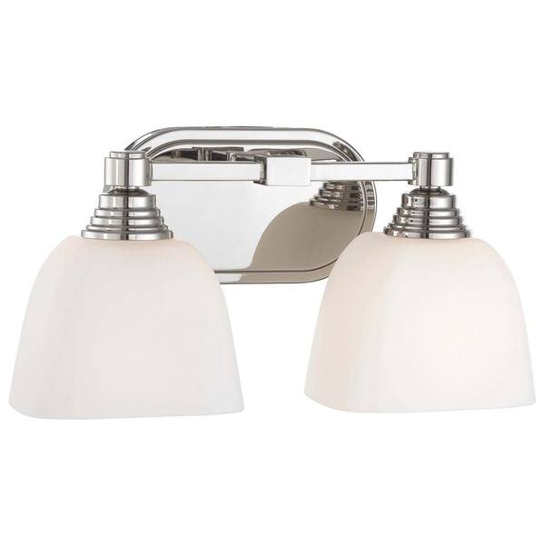 Minka Lavery 2-Light Polished Nickel Bath Light