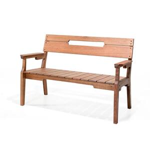 Otero 2-Seat Eucalyptus Wood Outdoor Bench