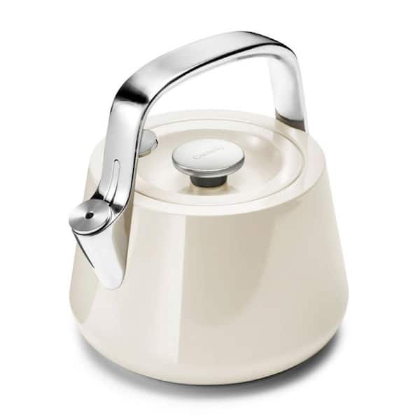 Unbranded 8-Cup Cream Durable Stainless Steel, Stovetop, Tea Kettle with Non-Toxic, PTFE and PFOA