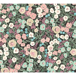 Flora Ditsy Pink Garden Wallpaper Sample