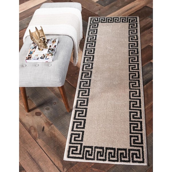 Athens Modern Beige 2' 0 x 6' 0 Runner Rug