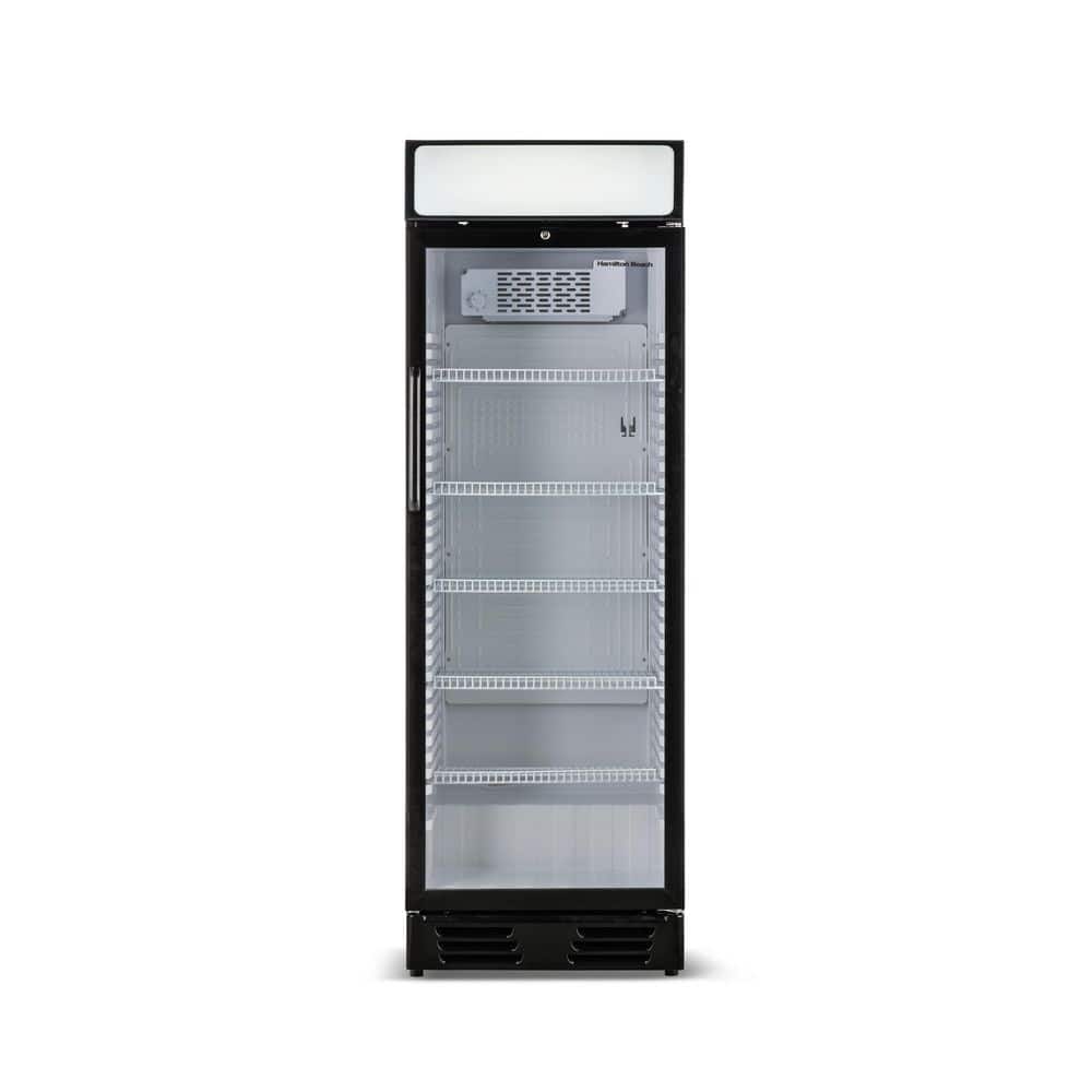 12.5 cu. ft. Commercial Glass Display Cooler in Black