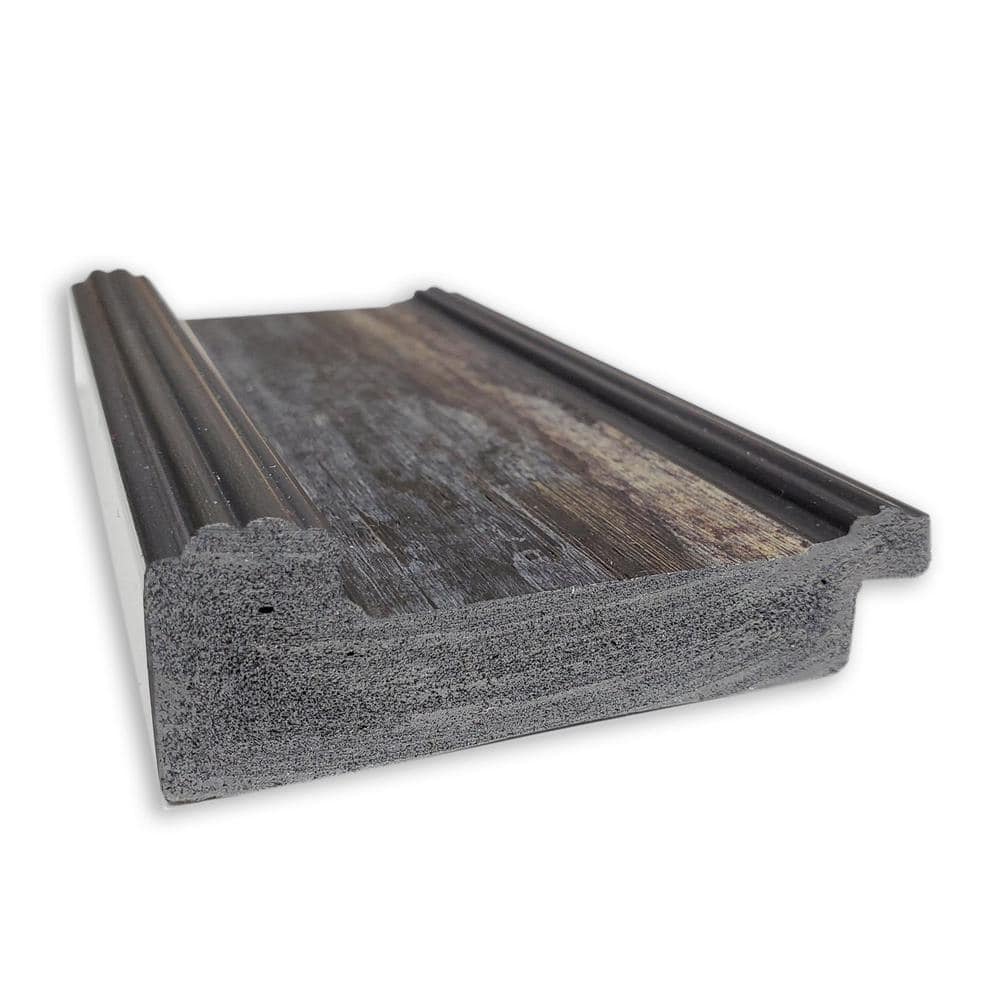 Bronze and Silver Beveled Rectangular Wall Mirror