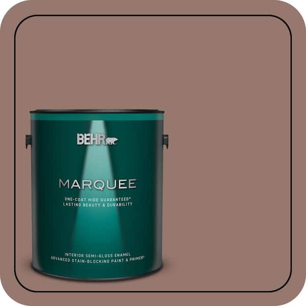BEHR MARQUEE 1 gal. #N160-5 Chocolate Delight One-Coat Hide Semi-Gloss Enamel Interior Paint & Primer
