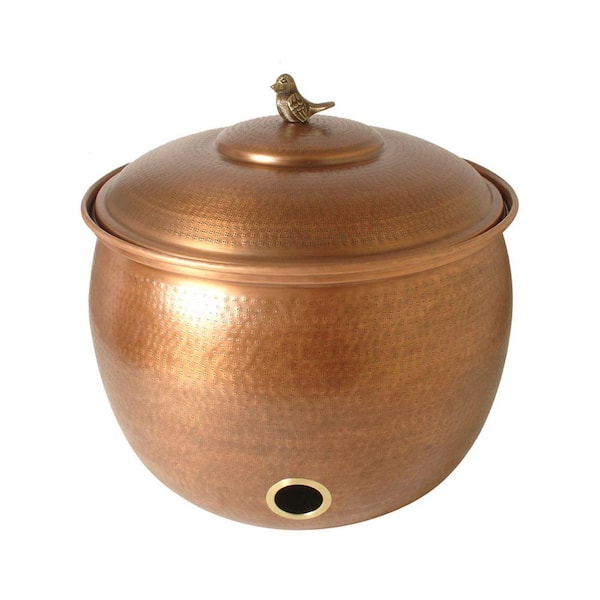 Birdy Hammered Hose Pot Ds 21463 The, Copper Garden Hose Pot