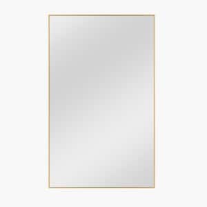 31.5 in. x 51.2 in. Classic Rectangle Framed Gold Vanity Mirror