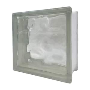 Nubio 4 in. Thick Series 8 x 8 x 4 in. 60-Minute Fire Rated (1-Pack) Wave Glass Block (Actual 7.75 x 7.75 x 3.88 in.)
