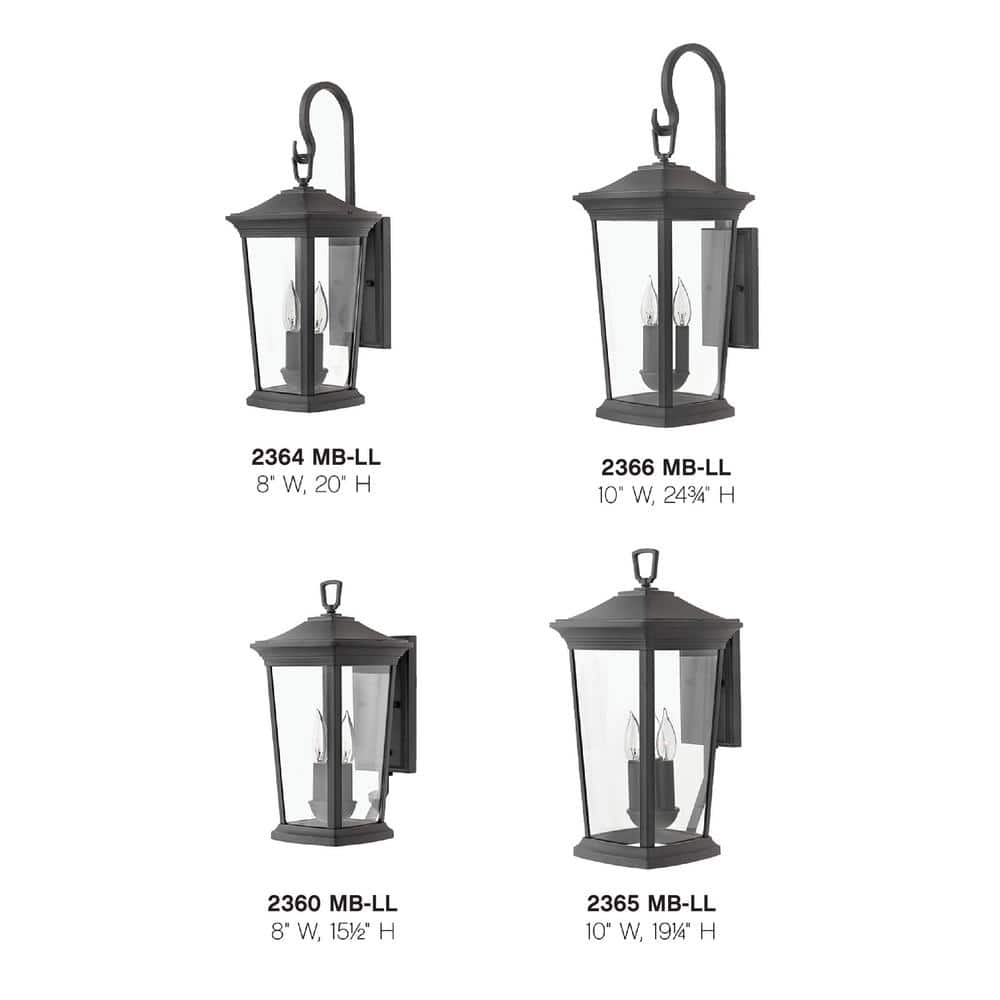 Museum Black Bronze 3-Light Outdoor Wall Sconce