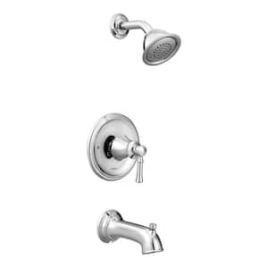Dartmoor Posi-Temp Single-Handle Wall-Mount Faucet Trim Kit in Chrome (Valve Not Included)