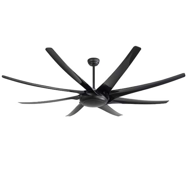 84 in. Indoor No Light 6 Speed Black Ceiling Fan with Remote for Bedroom or Living Room