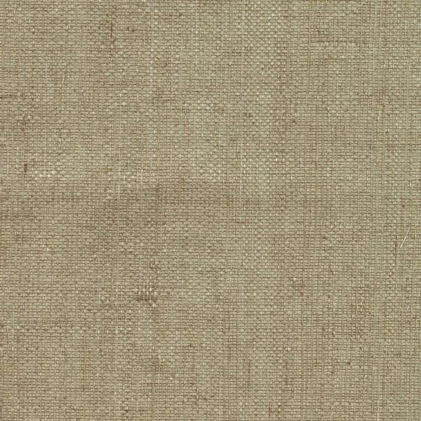 Kenneth James Ruslan Taupe Grasscloth Peelable Roll (Covers 72 sq. ft.)