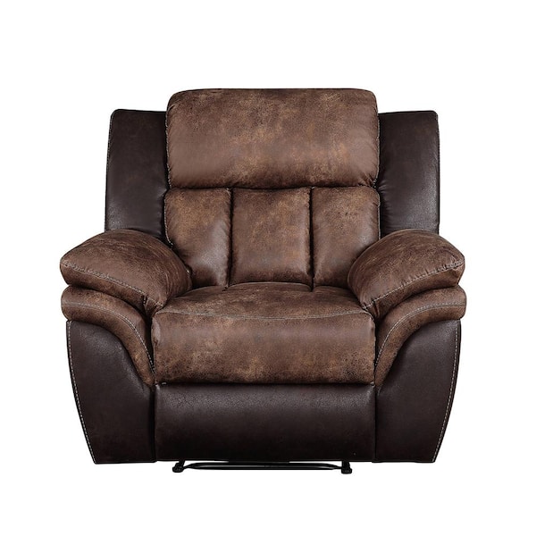 Acme Furniture Jaylen Toffee and Espresso Polished Microfiber