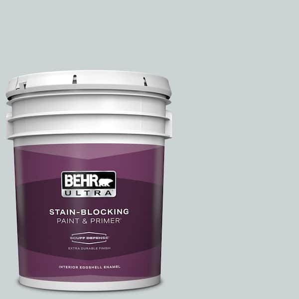 BEHR ULTRA 5 gal. #N490-1 Absolute Zero Extra Durable Eggshell Enamel Interior Paint & Primer