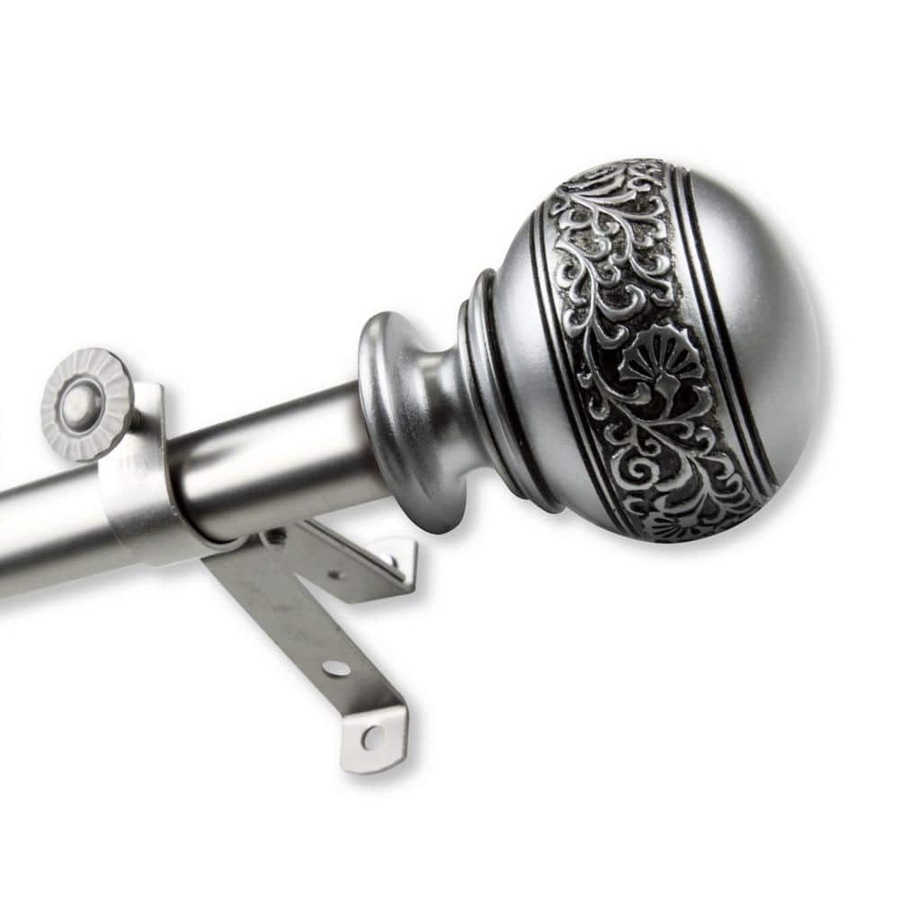 28 in. to 48 in. Adjustable 13/16 in. Douglas Single Curtain Rod in Satin N