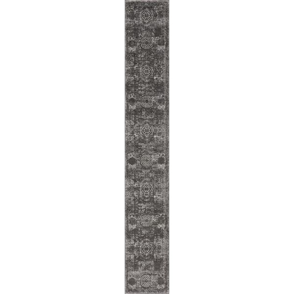 Dark Gray 2 ft. x 13 ft. Bromley Runner Rug