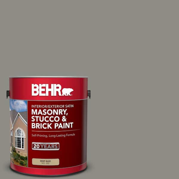 BEHR 1 gal. N3705 Incognito Satin Interior/Exterior Masonry, Stucco