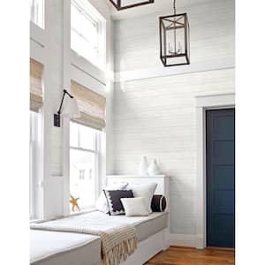 Wood Planks White Vinyl Peel and Stick Wallpaper Roll (Covers 30.75 sq. ft.)