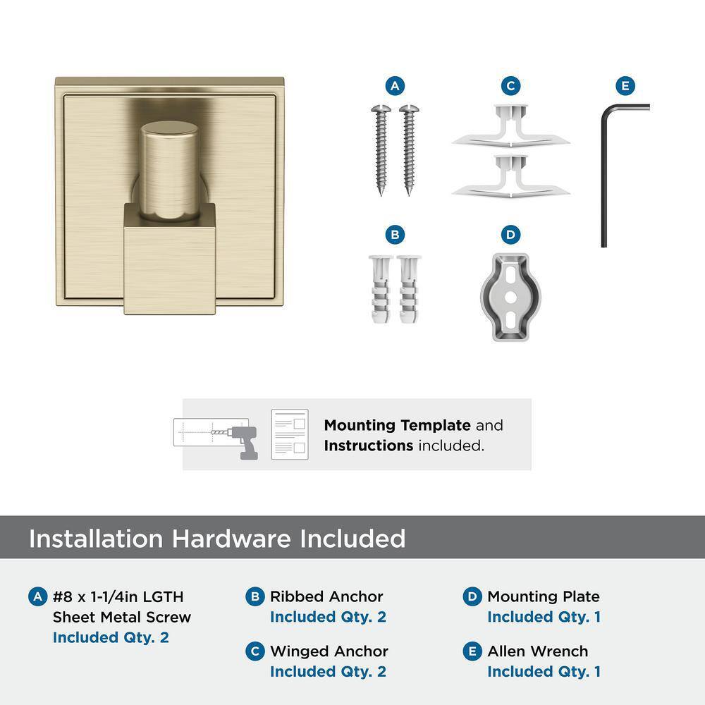 Golden Champagne Wall Mounted Towel and Robe Hook