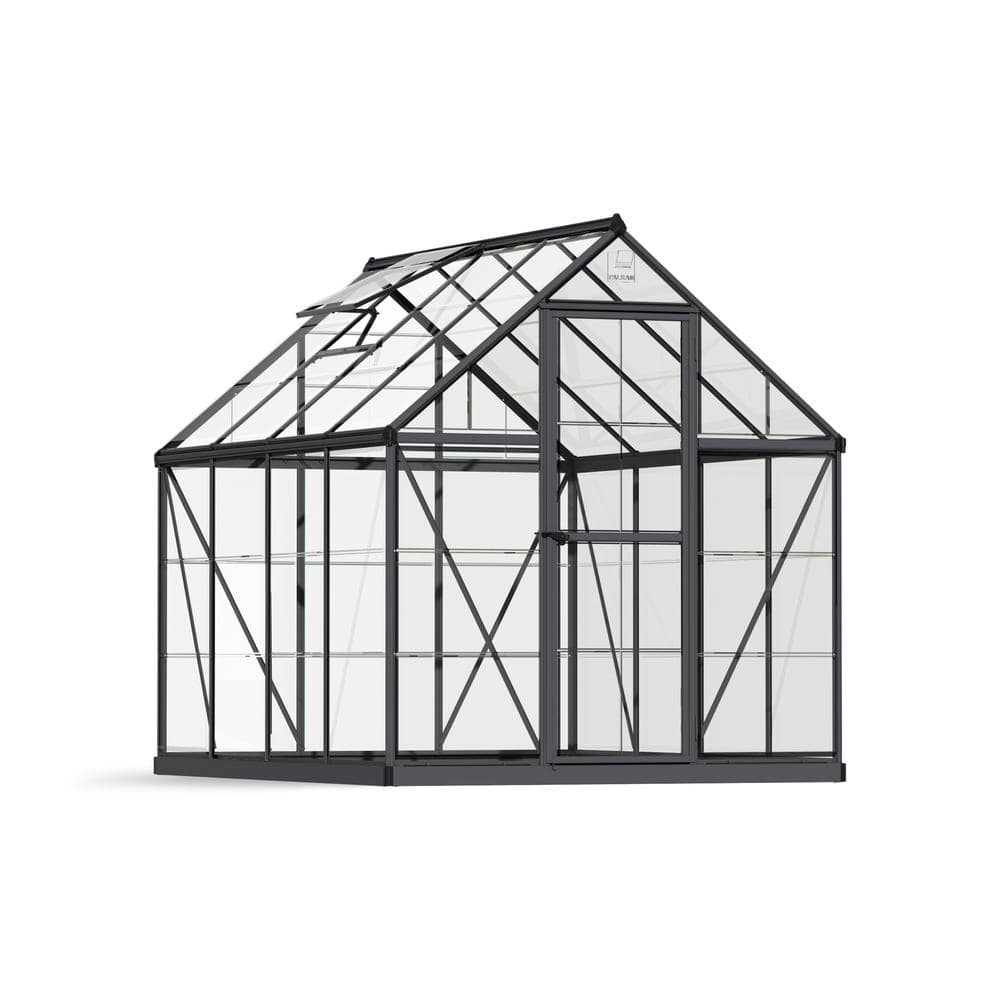CANOPIA by PALRAM Harmony 6 ft. x 8 ft. Gray/Clear DIY Greenhouse Kit -  706054