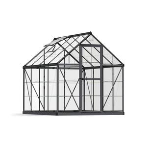 Harmony 6 ft. x 8 ft. Gray/Clear DIY Greenhouse Kit