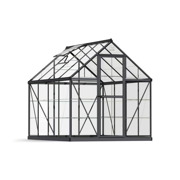 CANOPIA by PALRAM Harmony 6 ft. x 8 ft. Gray/Clear DIY Greenhouse Kit